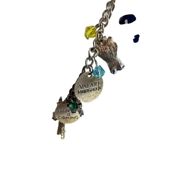 Game Of Thrones-Inspired Charm Bracelet With Iconic Symbols & Colorful Beads - Picture 3 of 5